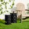 Glitzhome® Multifunctional Embossed Honeycomb Texture Metal Garden Stool Set